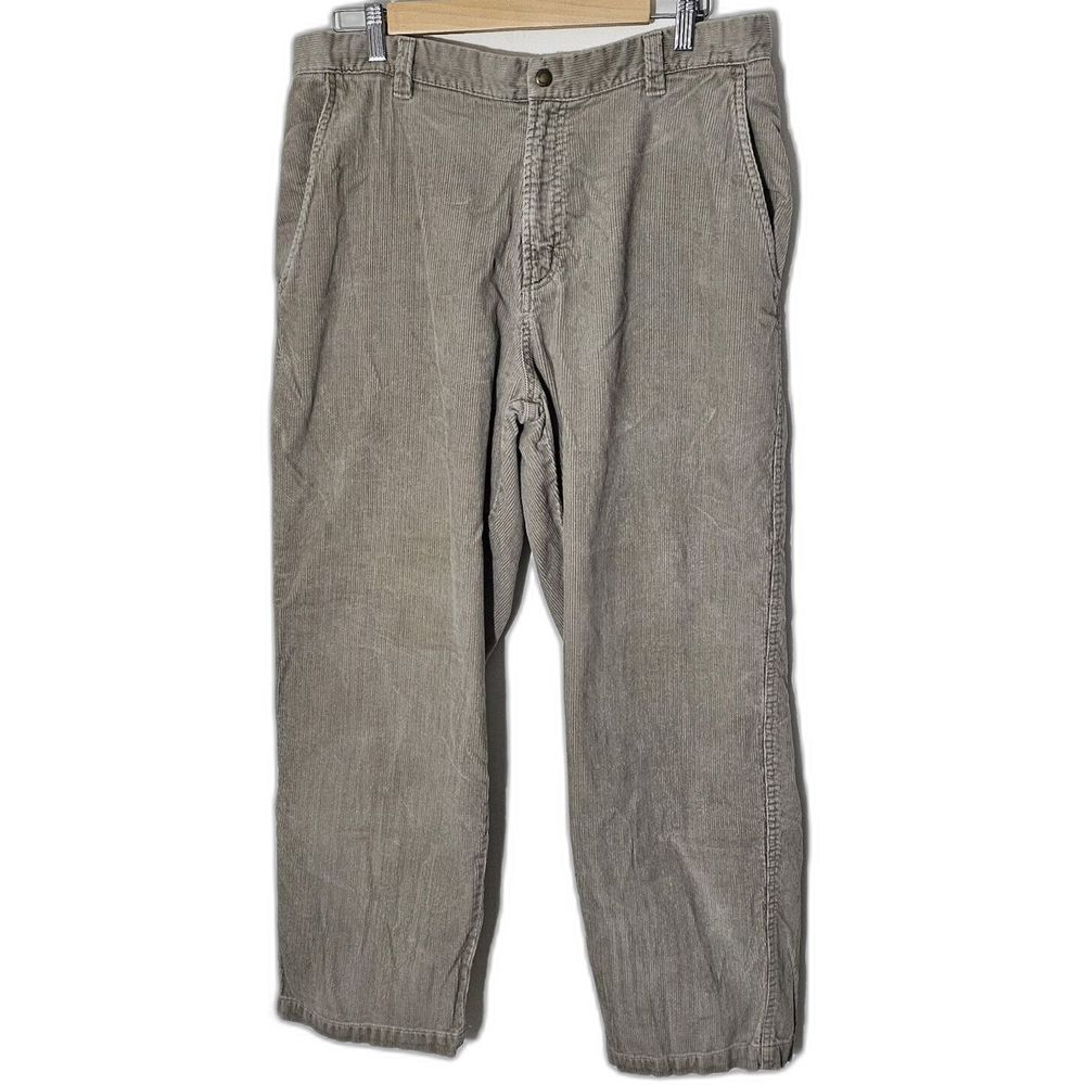 Vinrage 03' Columbia Mens Carpenter Corduroy Pants Utility Khaki Tan Size 36*30